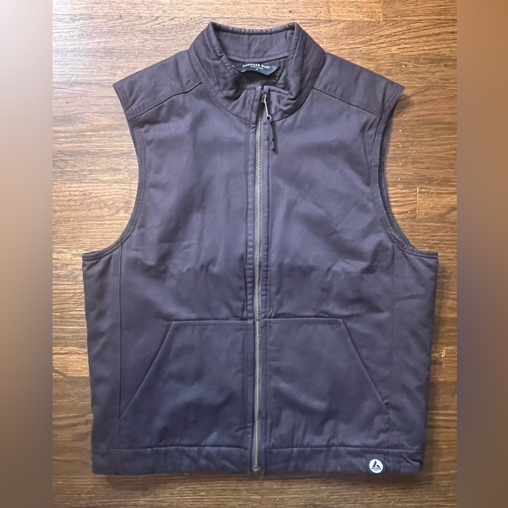 NWOT American Giant Men’s Heavy Cotton Vest, Graphite Black, Sz M Made in USA